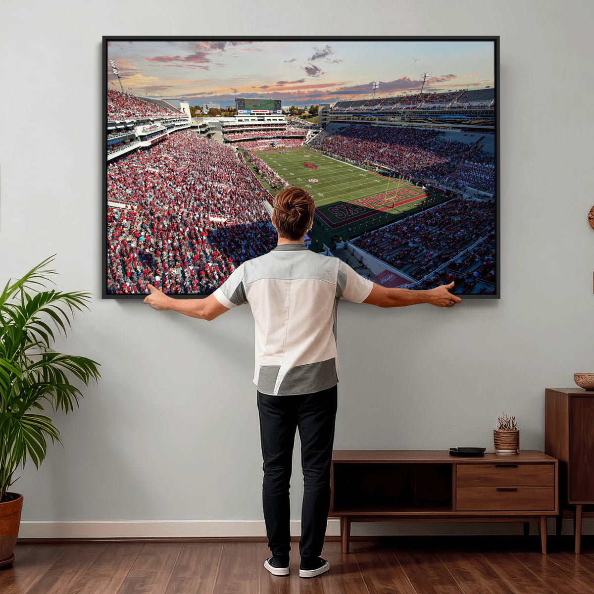 Donald W. Reynolds Razorback Stadium Wall Art Canvas Print –