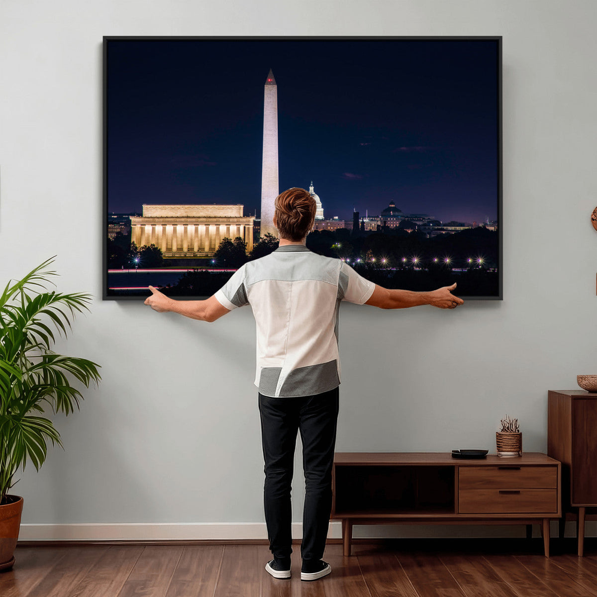 Washington White House Skyline Wall Art Canvas Print –