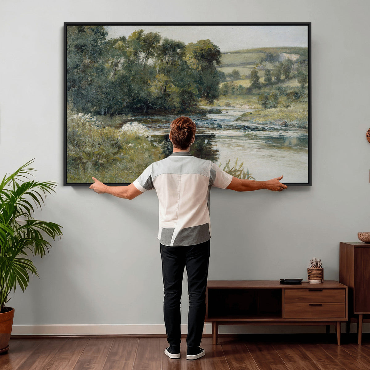 Edward Mitchell Bannister Streamside Wall Art Canvas Print