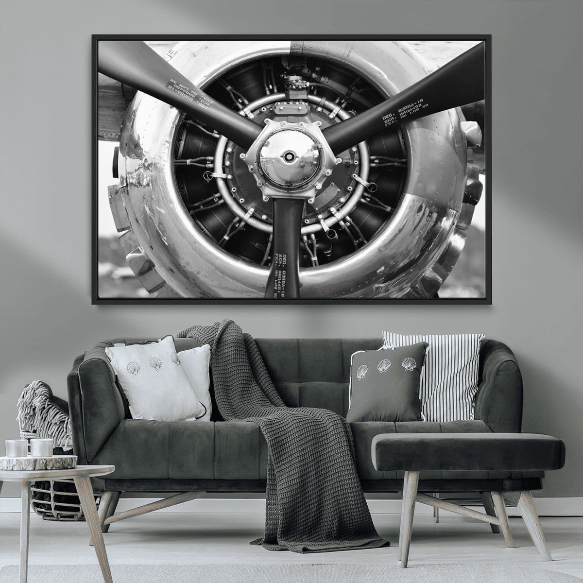 Vintage Airplane Wall Art Canvas Print