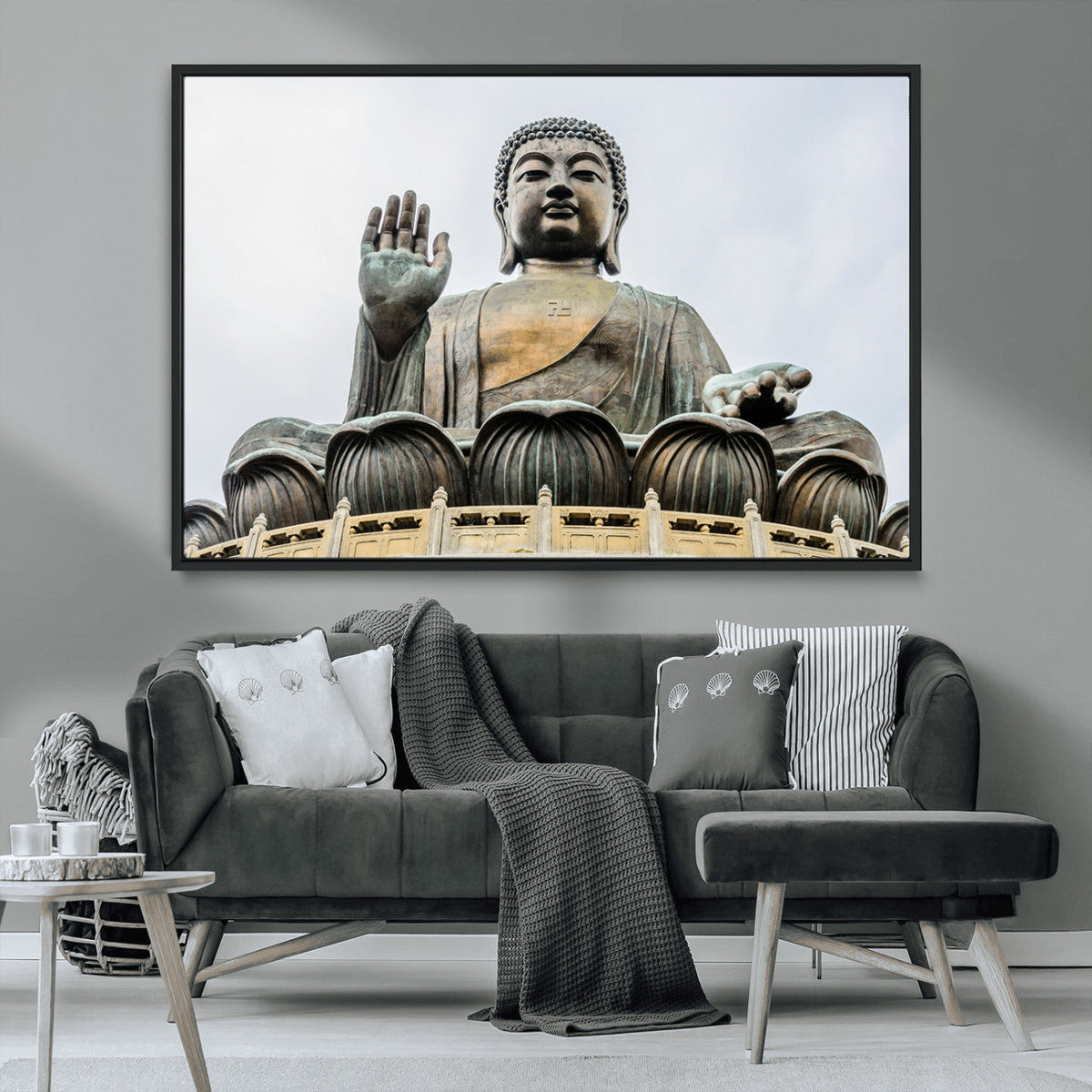 Buddha Statue Wall Art Canvas Print