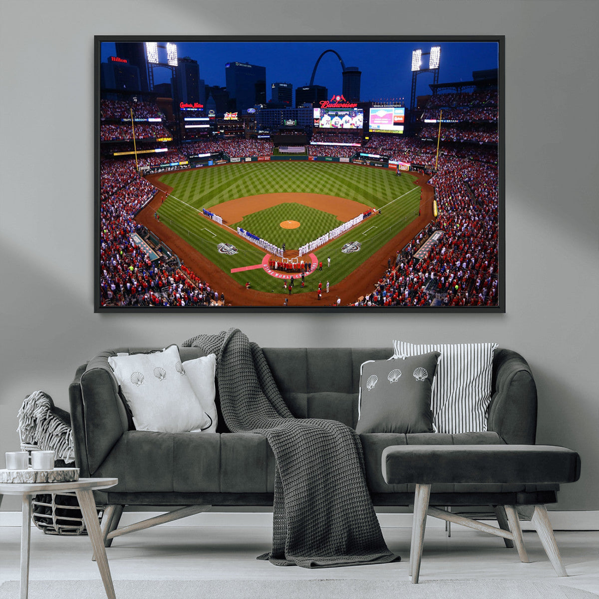 St. Louis Cardinals Baseball Team Print - Busch Stadium Wall
