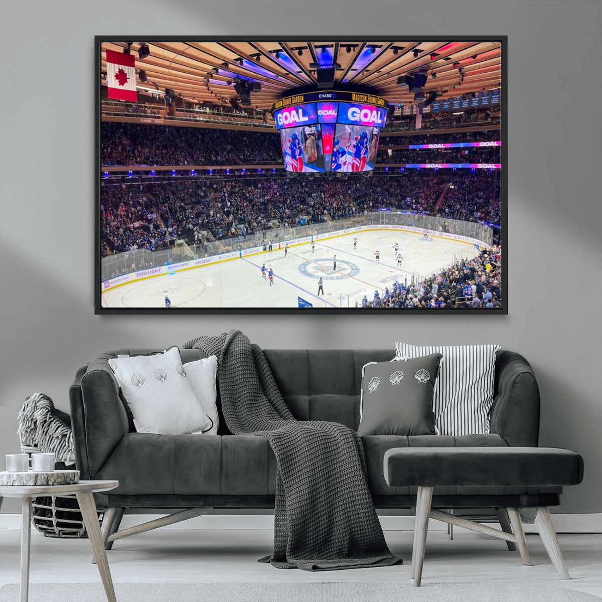 Madison New York Rangers Hockey Stadium Wall Art Canvas