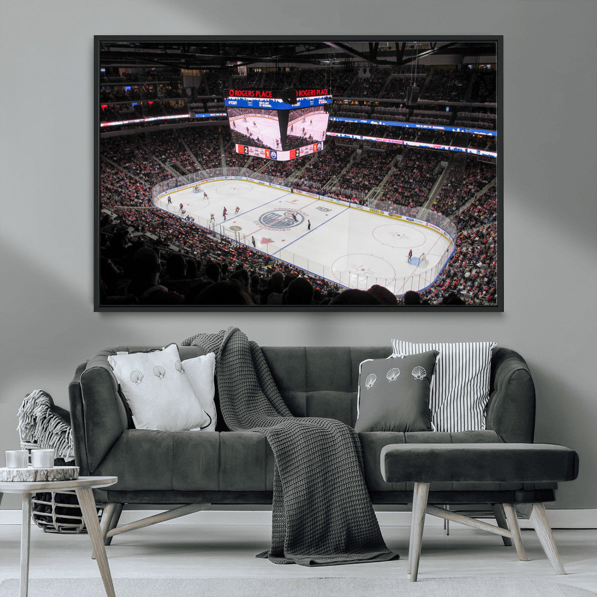Rogers Place Edmonton Oilers Ice Hockey Stadium Wall Art,