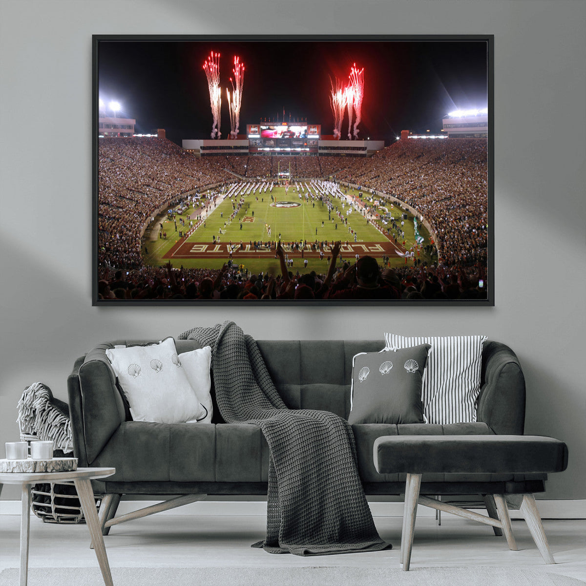 Framed Florida State Seminoles Football Team Print -