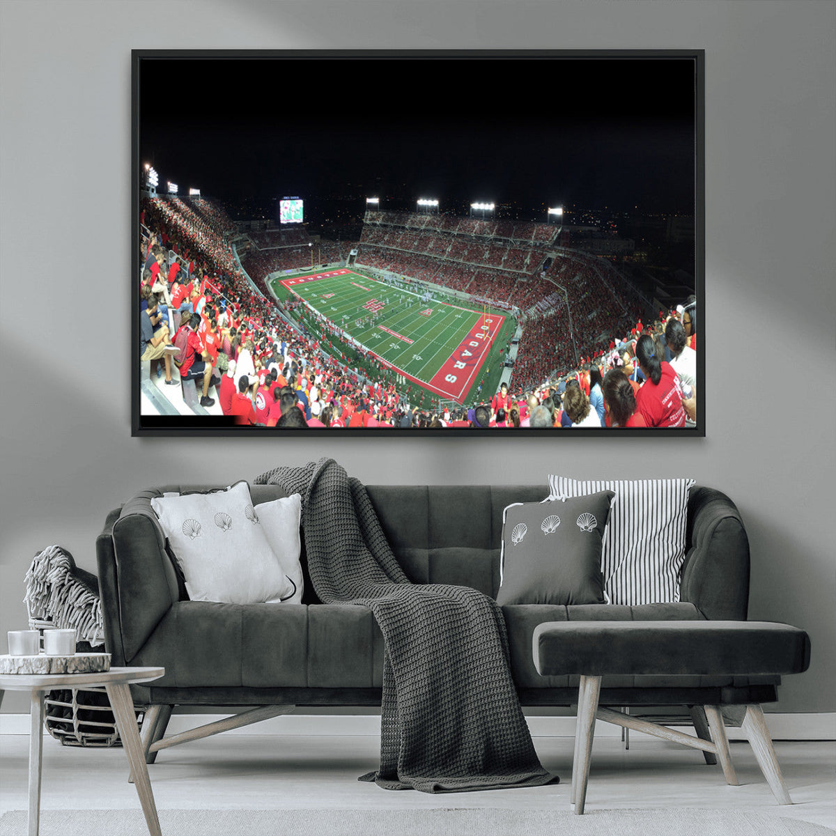 Houston Cougars Football Team Print - Houston TDECU Stadium
