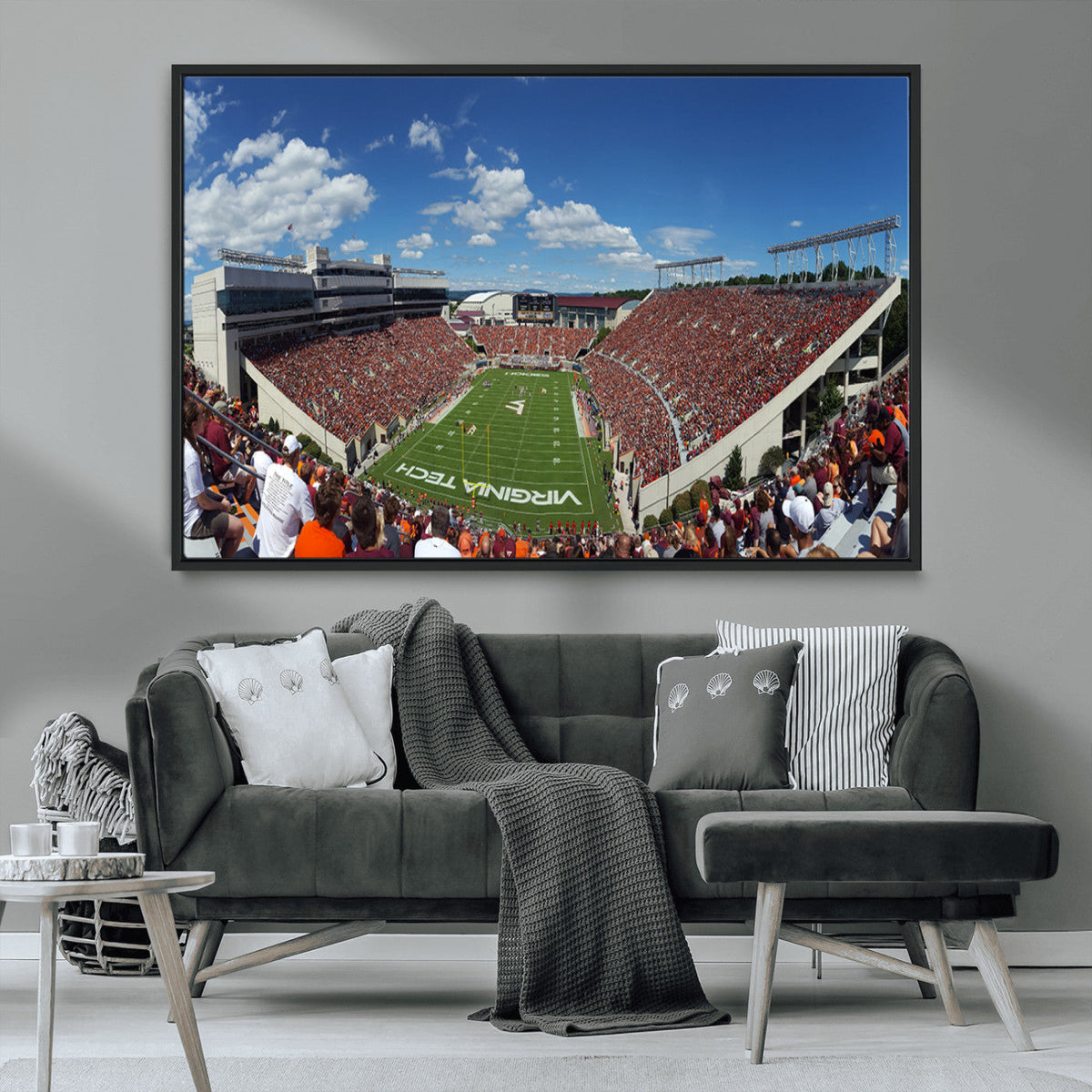 Virginia Tech Hokies Football Team Print - Blacksburg Lane