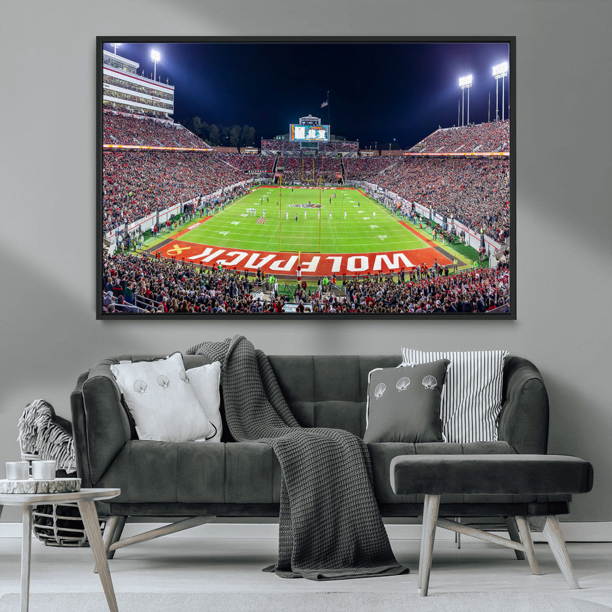 Wolfpack Football Team Print - Raleigh Carter-Finley Stadium