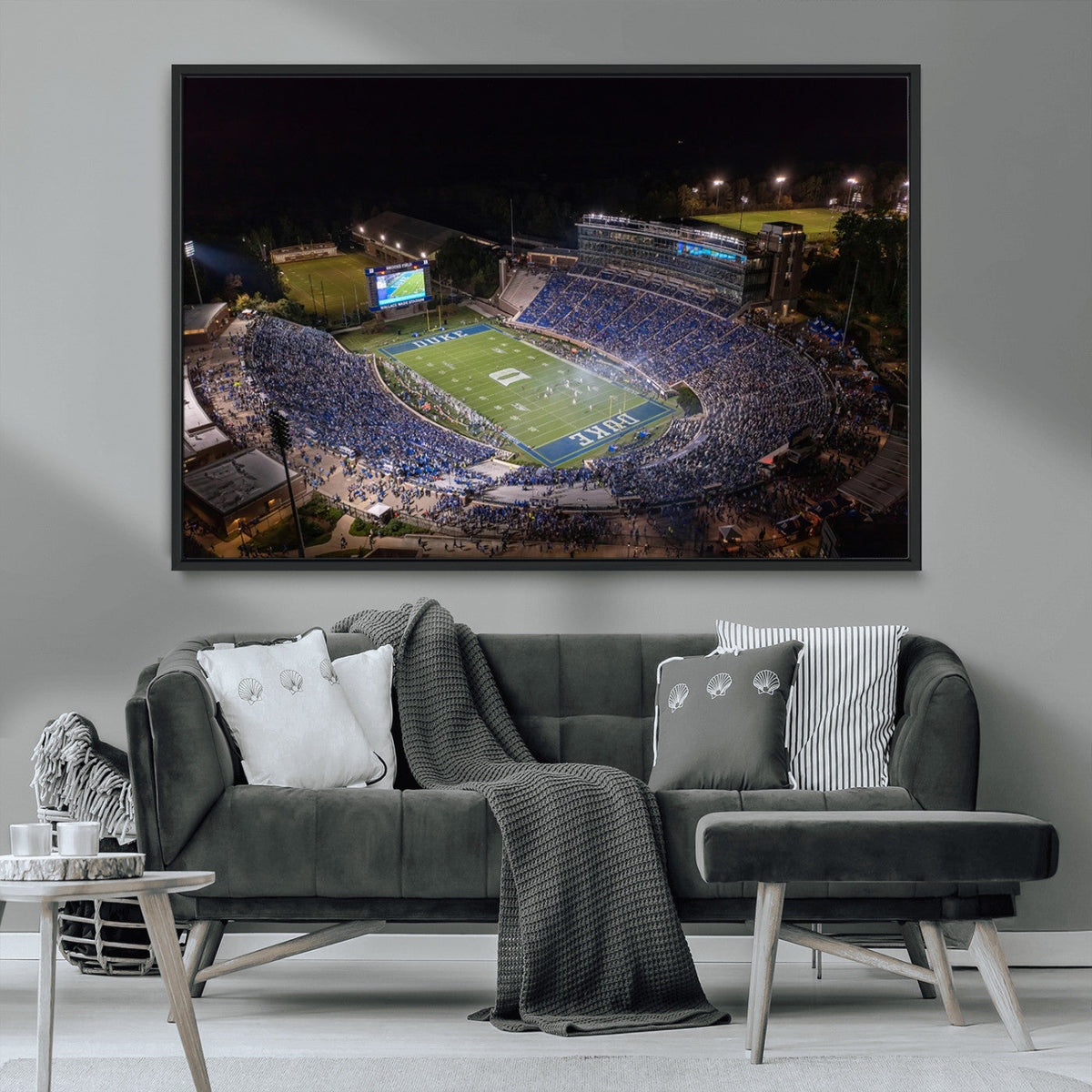 Duke University Blue Devils Football Print Canvas - Durham