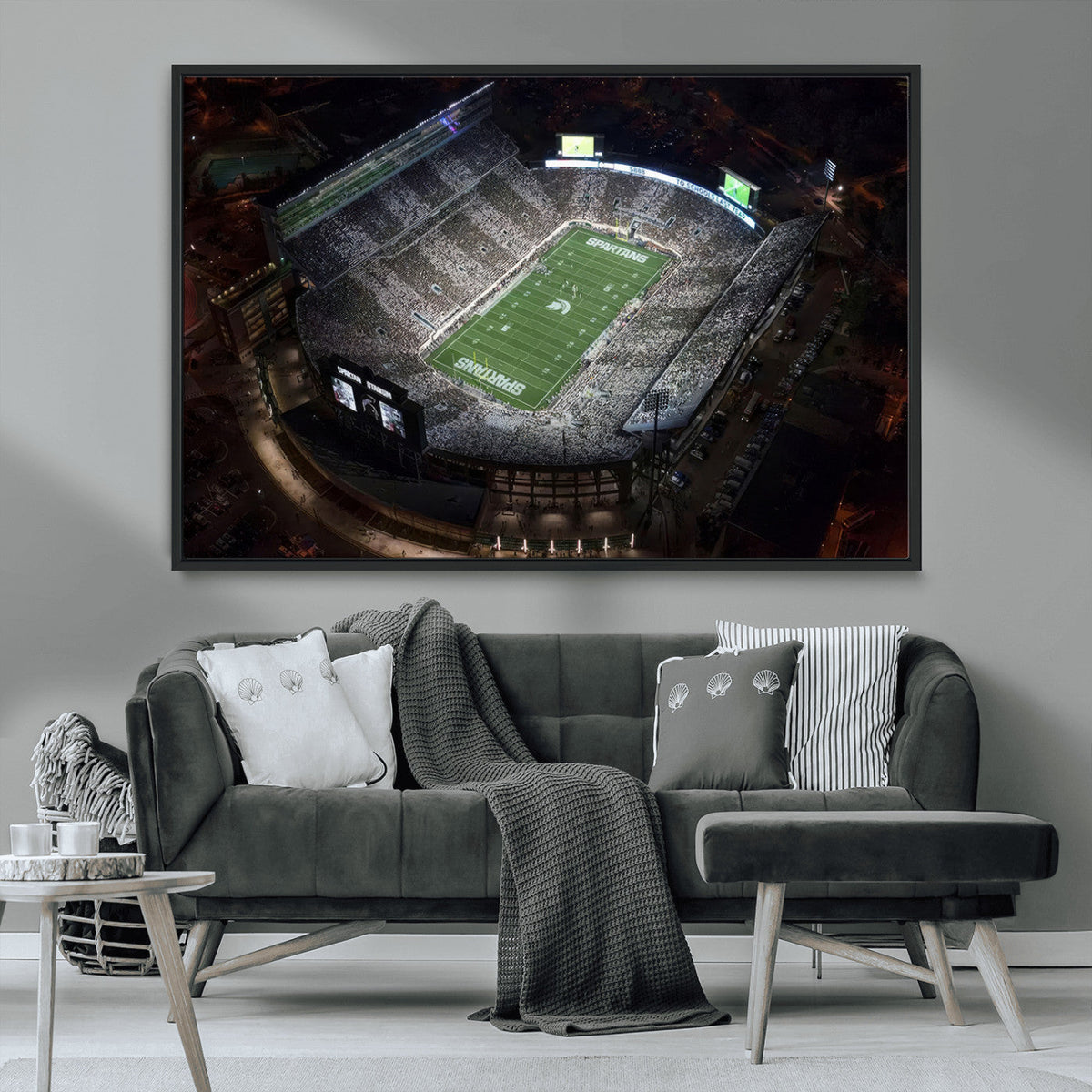 Michigan State Spartans Football Team Print - East Lansing