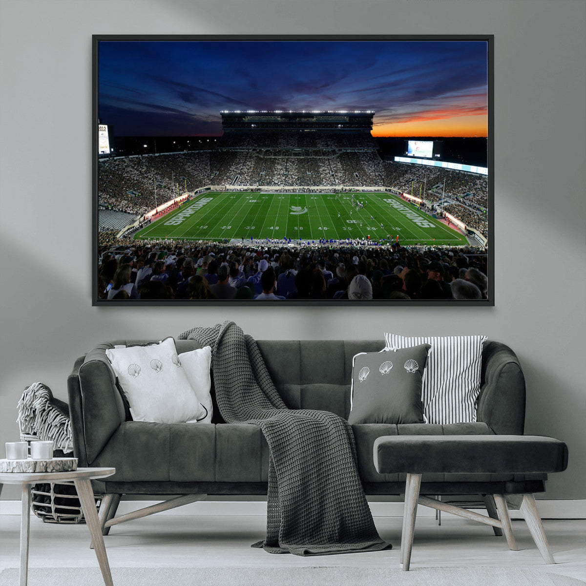 Michigan State Spartans Football Team Print - East Lansing