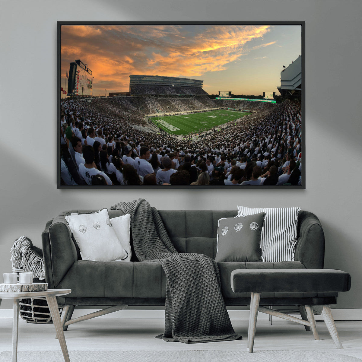 Michigan State Spartans Football Team Print - East Lansing
