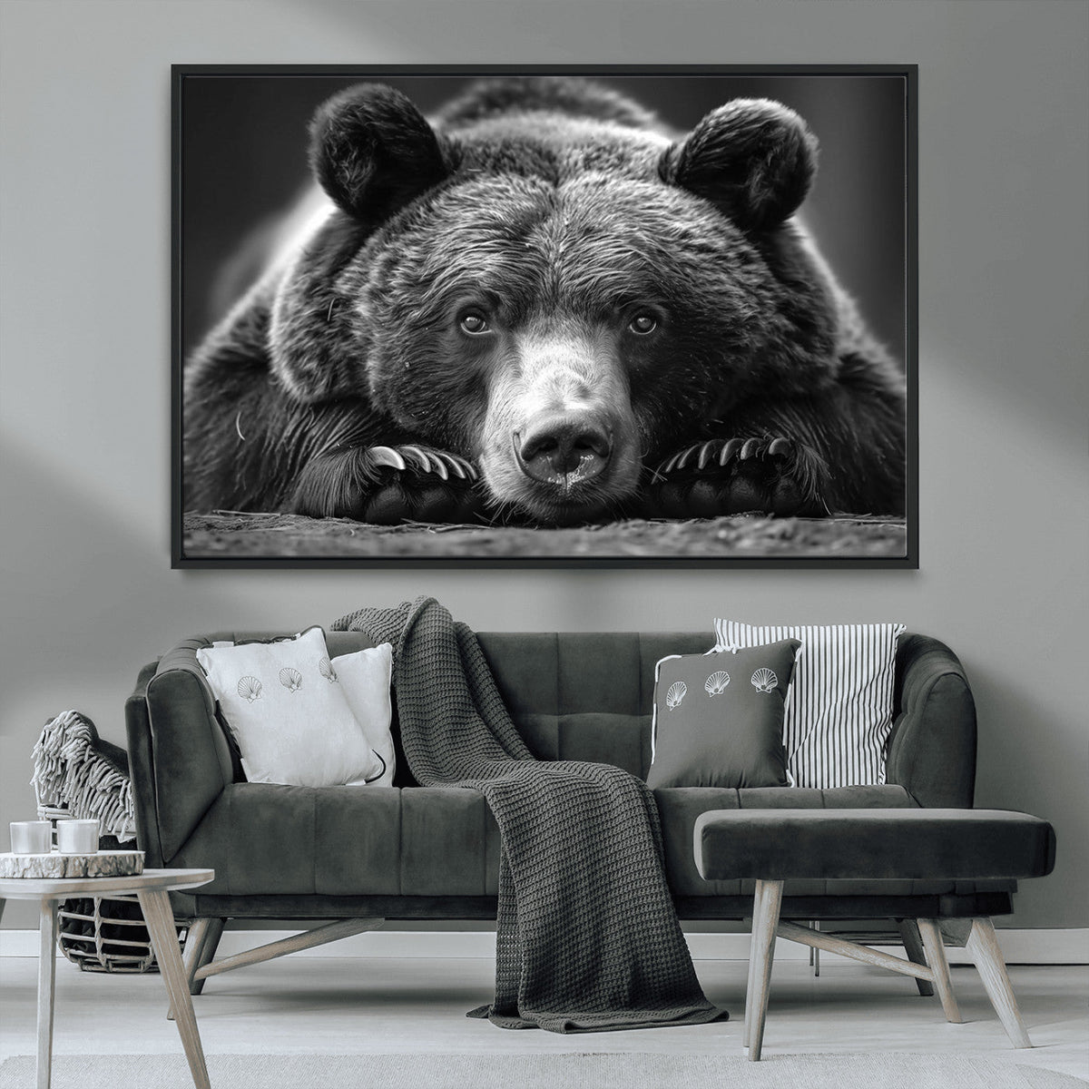 Resting Grizzly 399 Bear Canvas Print | Ready to Hang Wall