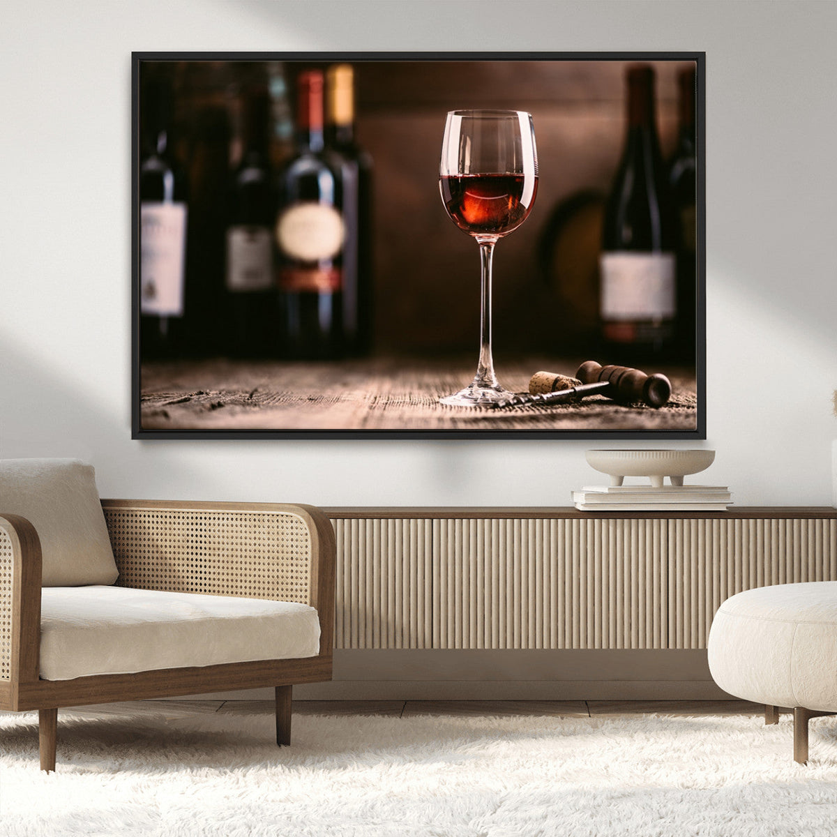 Red Wine and Bottle Canvas Print