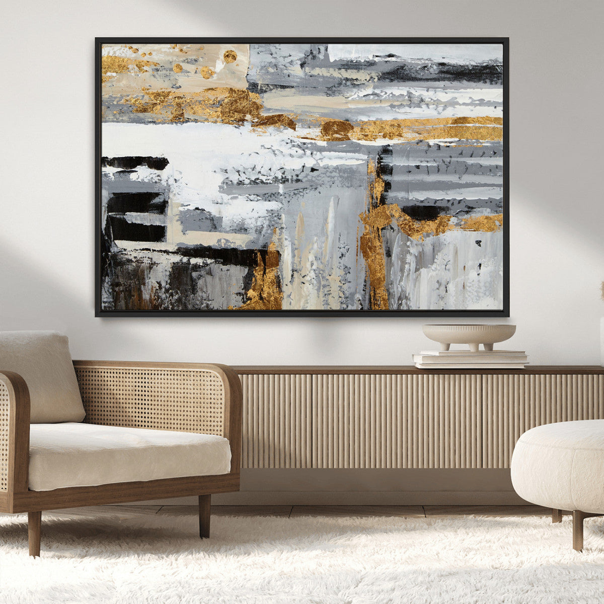 Abstract Painting Canvas Wall Art Print Paint Drip Art Brush