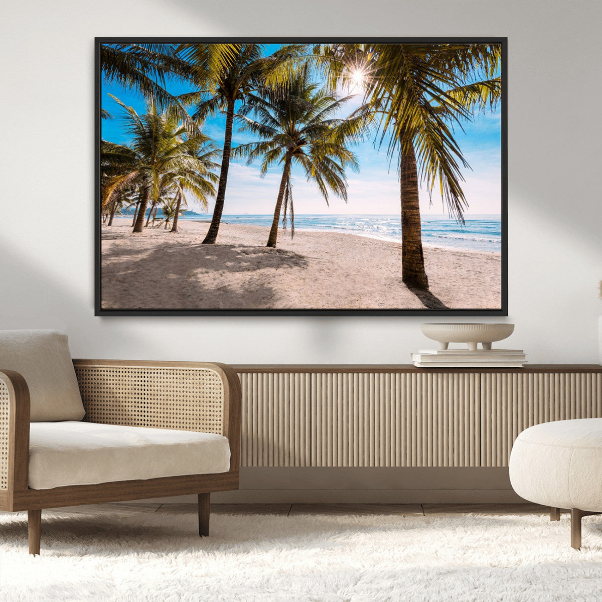 Palm Beach Tropical Island Wall Art Canvas Print