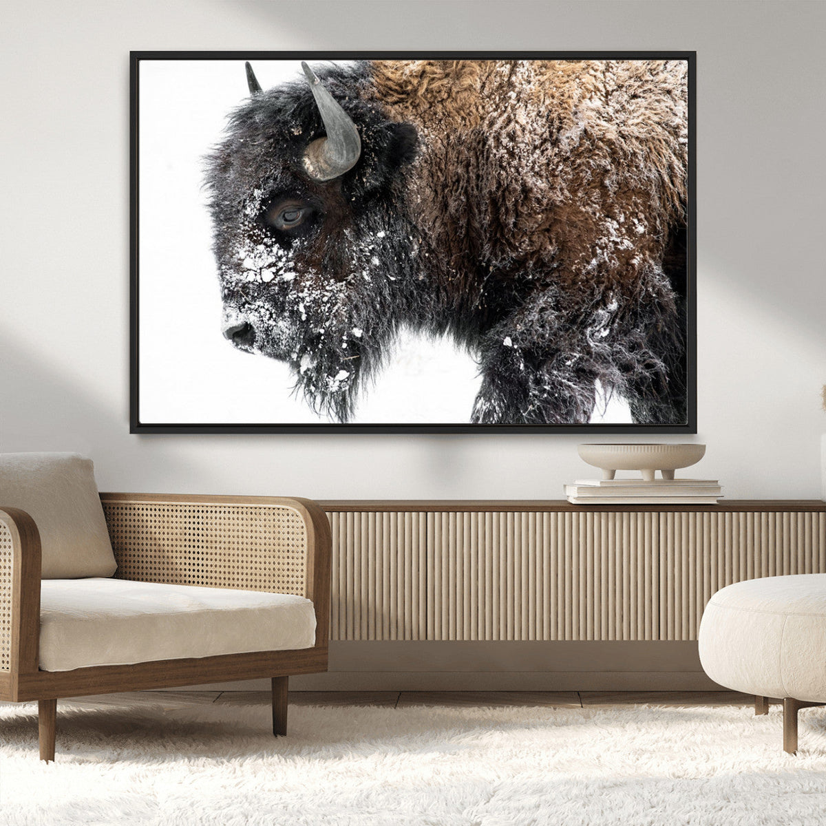 American Bison Wall Art Print – Majestic Buffalo Canvas