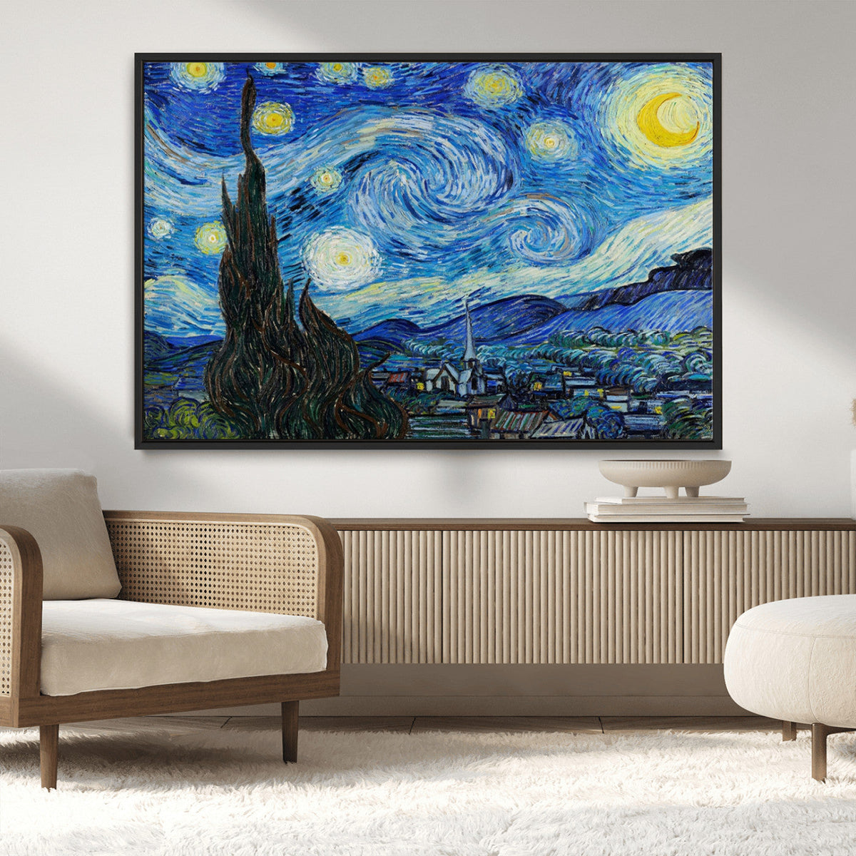 Vincent Van Gogh The Starry Night Abstract Wall Art Canvas