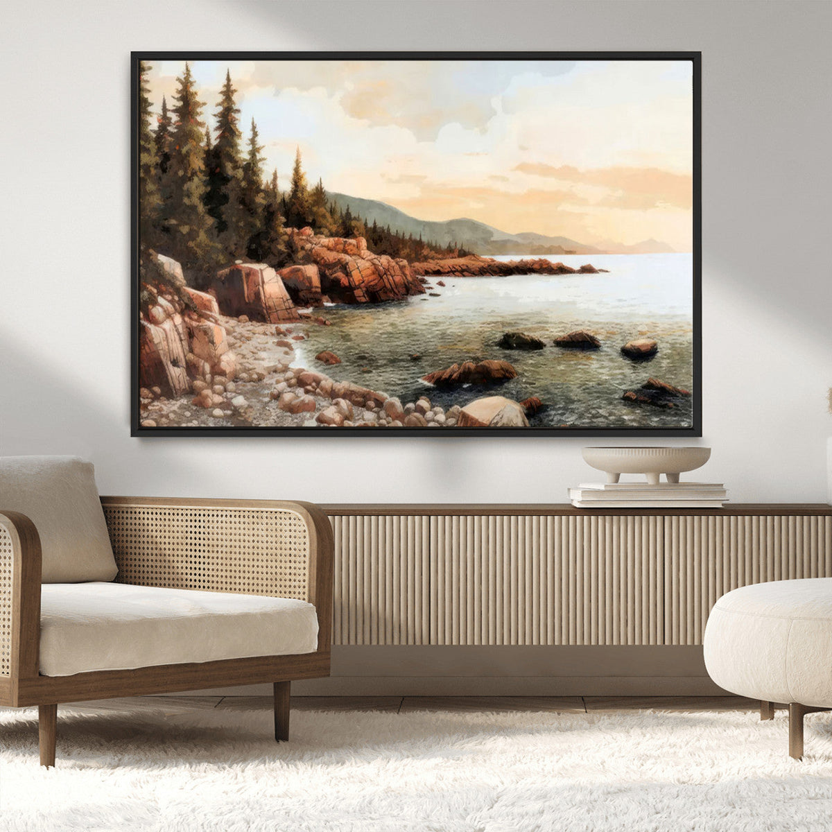 Serene Coastal View of Acadia National Park Wall Art -