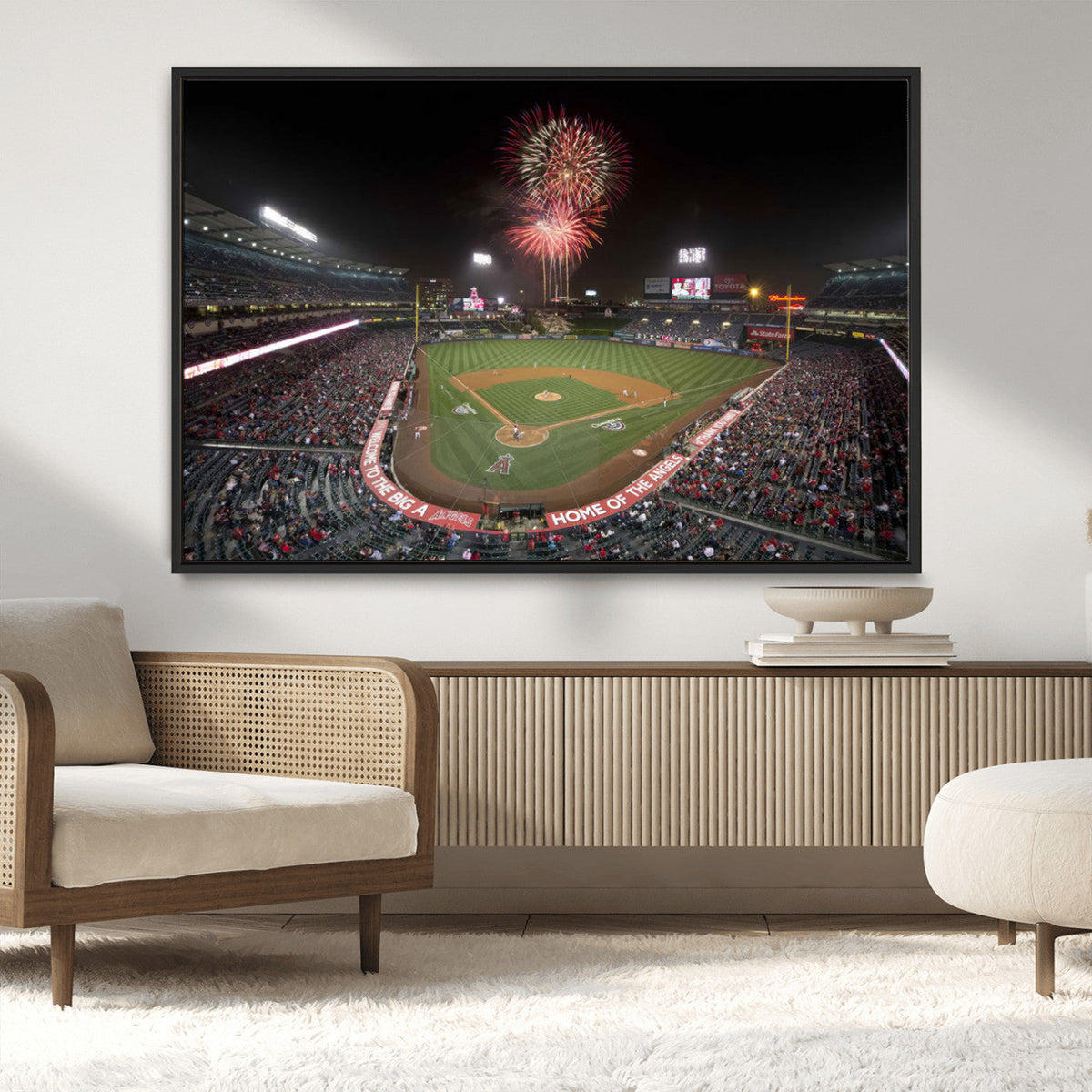Fireworks at Angel Stadium – Los Angeles Angels Canvas