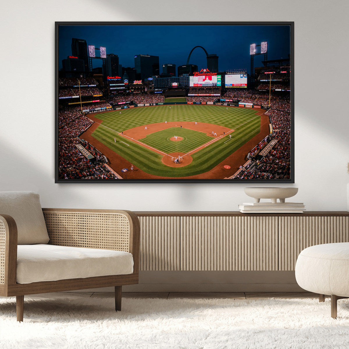 St. Louis Cardinals Baseball Team Print - Busch Stadium Wall