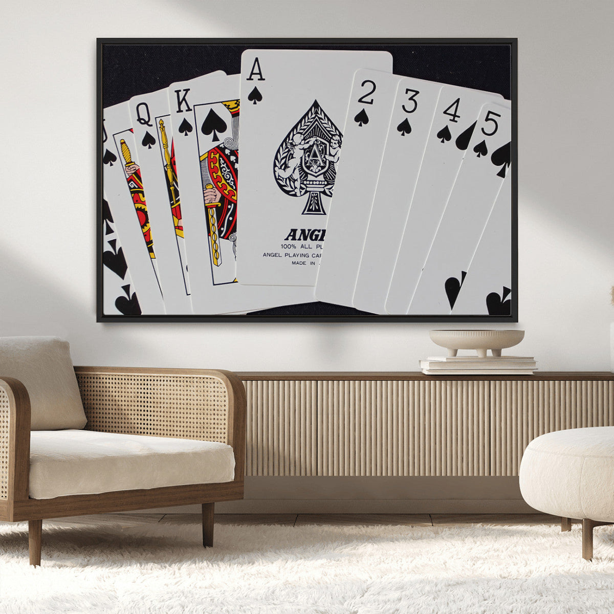 Poker Wall Art - Playing Cards Canvas Wall Art Print - Ace