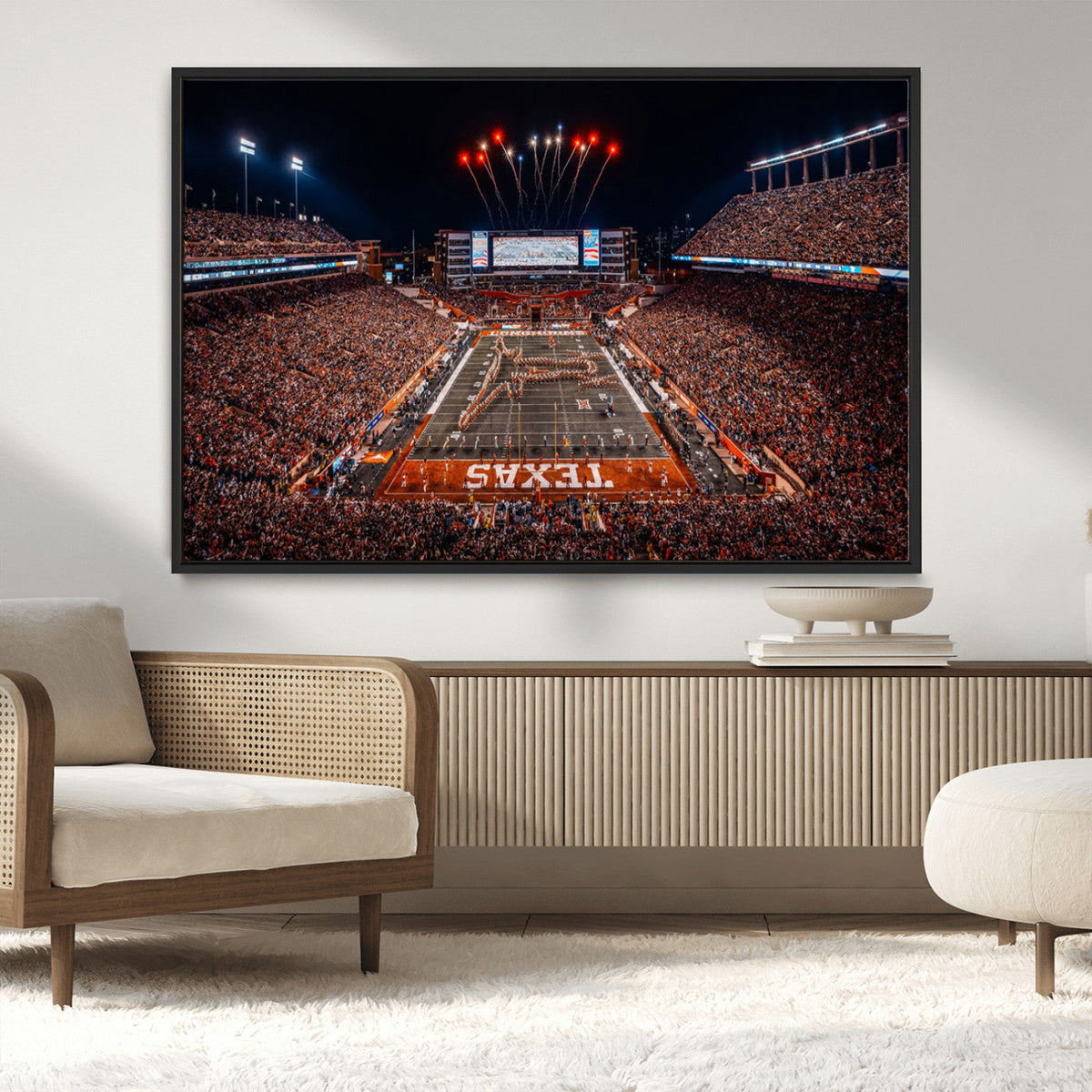 Texas Stadium Night Game Wall Art Canvas Print – Vibrant