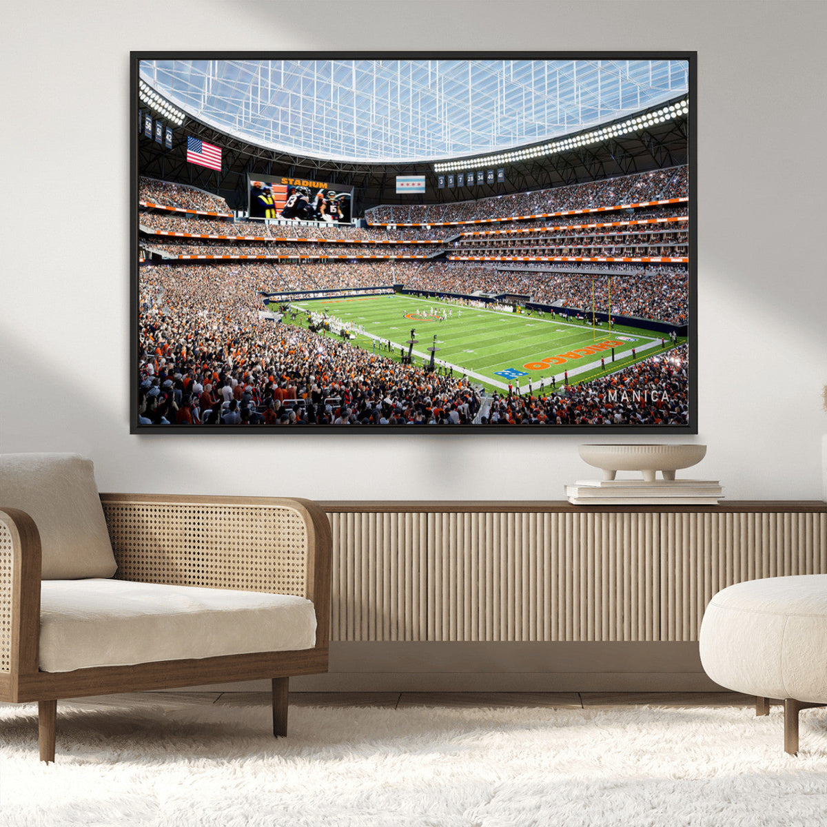 Chicago Bears Soldiers Field Wall Art Canvas Print – Framed