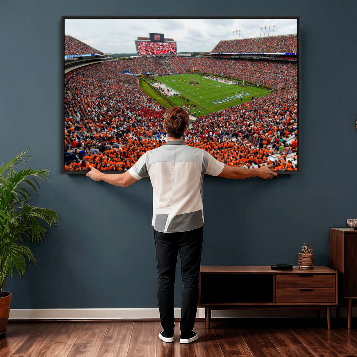Auburn Stadium Wall Art Canvas Print, Jordan Hare Stadium