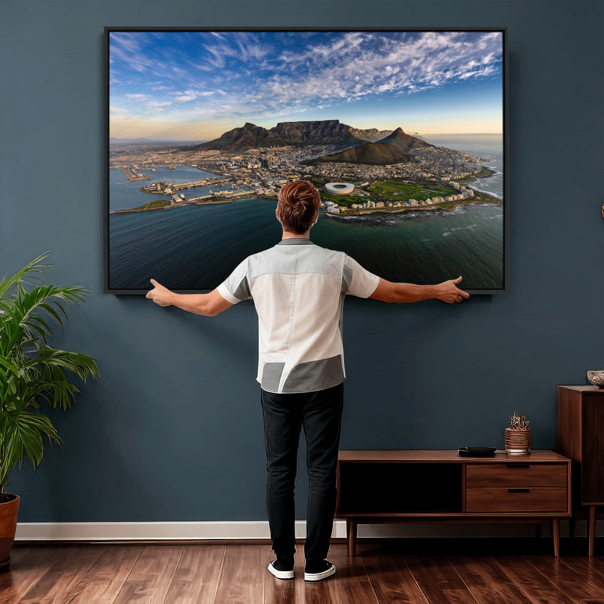 Cape Town Wall Art Canvas Print – Table Mountain Coastal