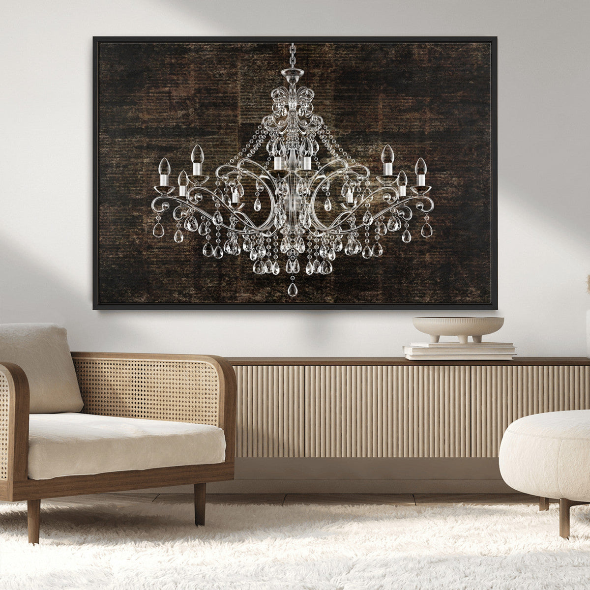 Rustic Chandelier Canvas Print