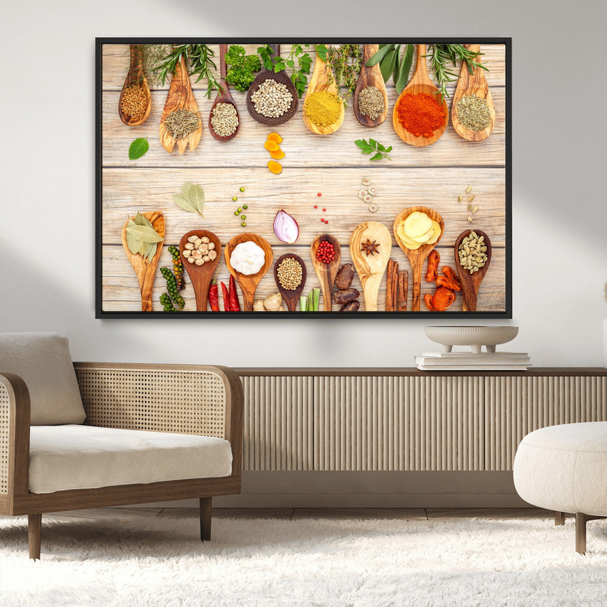 Kitchen Spice on the Table Wall Art, Kitchen Spice Wall Art