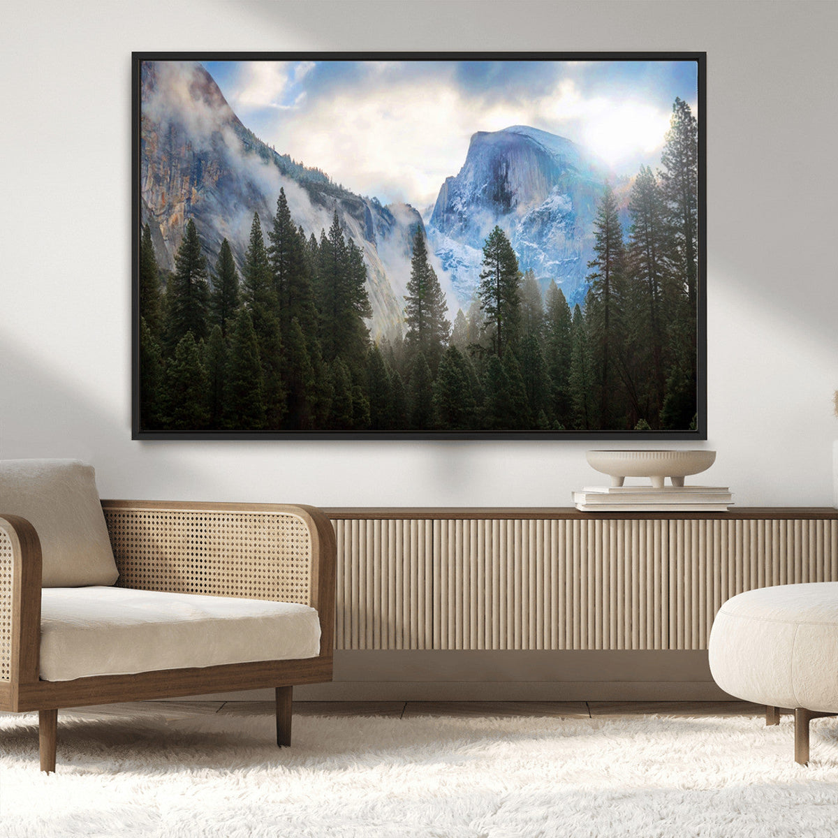 Half Dome Yosemite Calinia Wall Art Canvas Print El Capitan