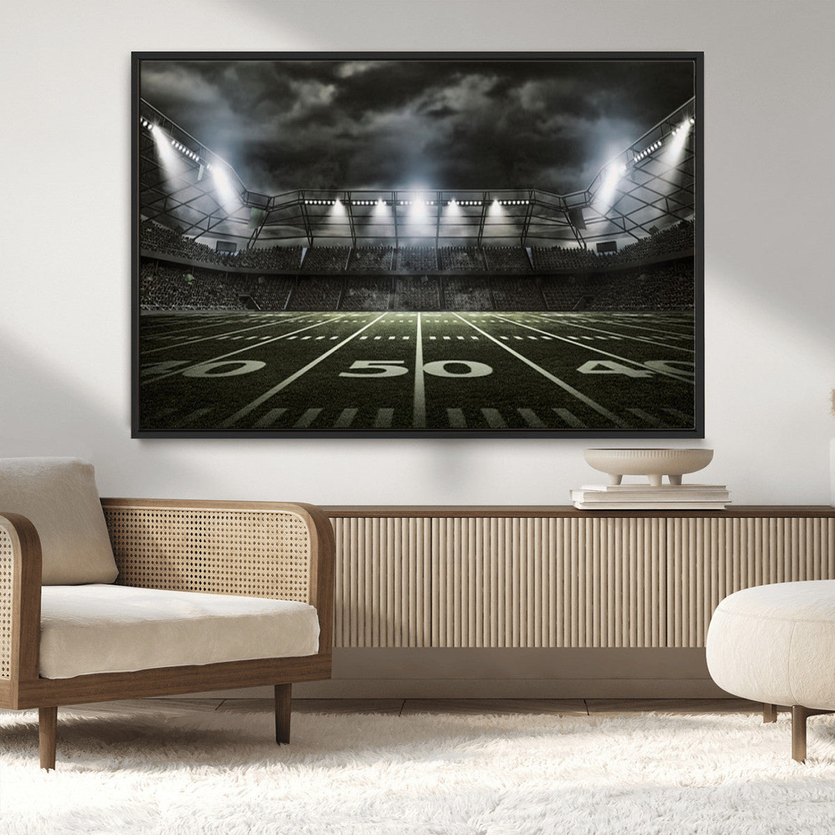 American Football Stadium Wall Art Canvas Print, Stadium