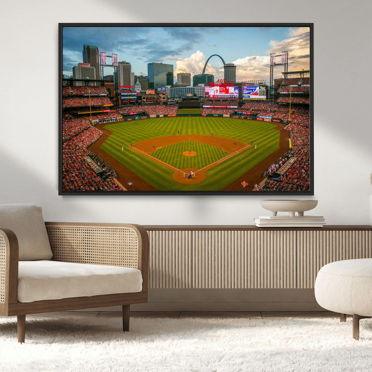 St. Louis Cardinals Baseball Team Print - Busch Stadium Wall