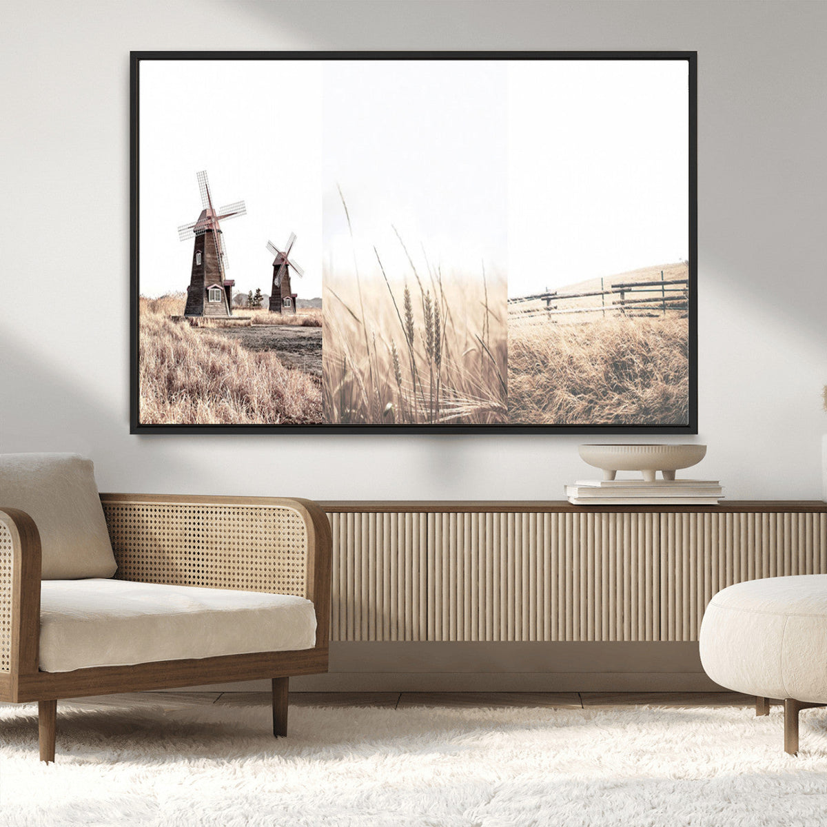 Farm Prints Set, Farmhouse Wall Art Canvas, Country House