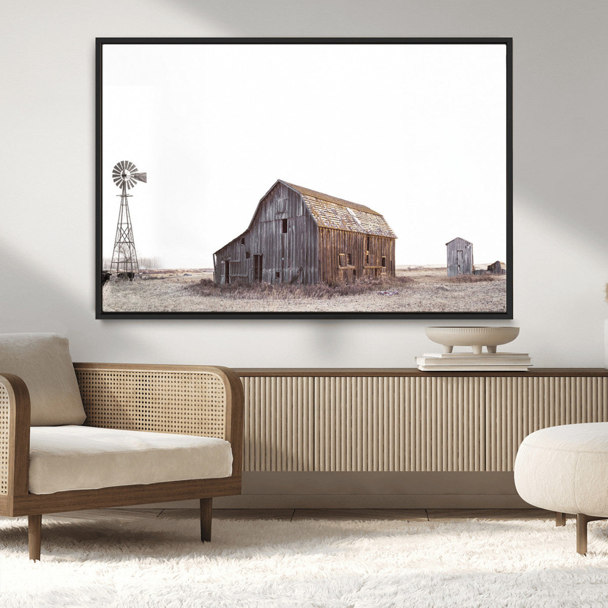 Set of 3 Rustic Farmhouse Wall Art Prints – Country Barn,