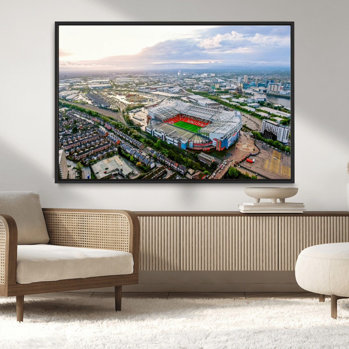 Old Trafford Manchester United Stadium Wall Art Canvas Print
