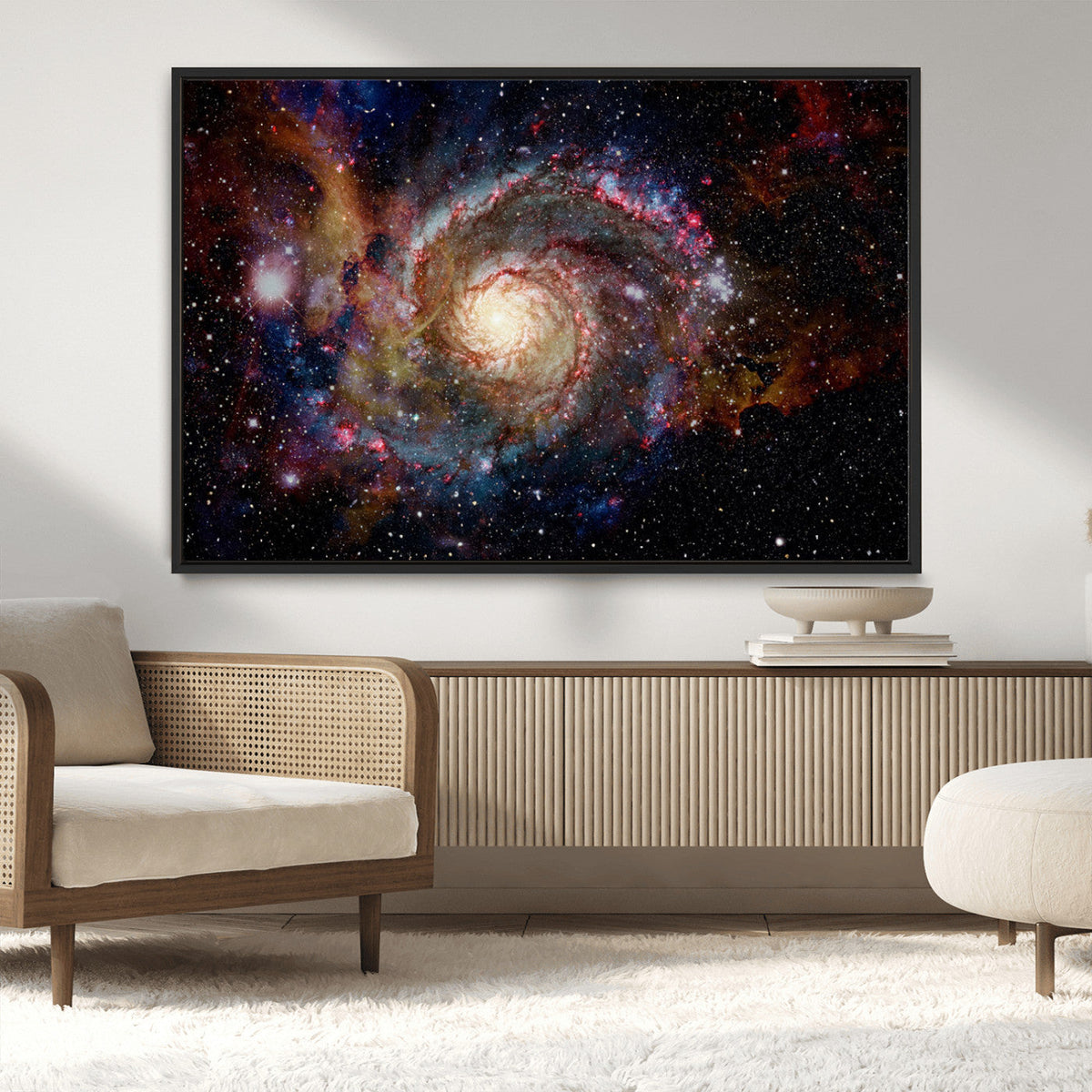 Nebula and Galaxies in Space Wall Art Canvas Print, Spiral