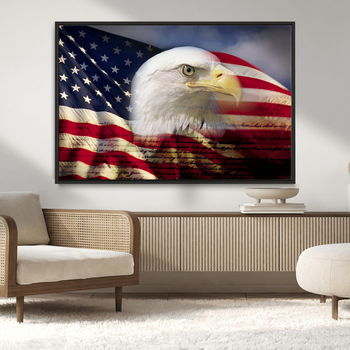 American Flag Eagle Symbol Wall Art, American Flag Eagle