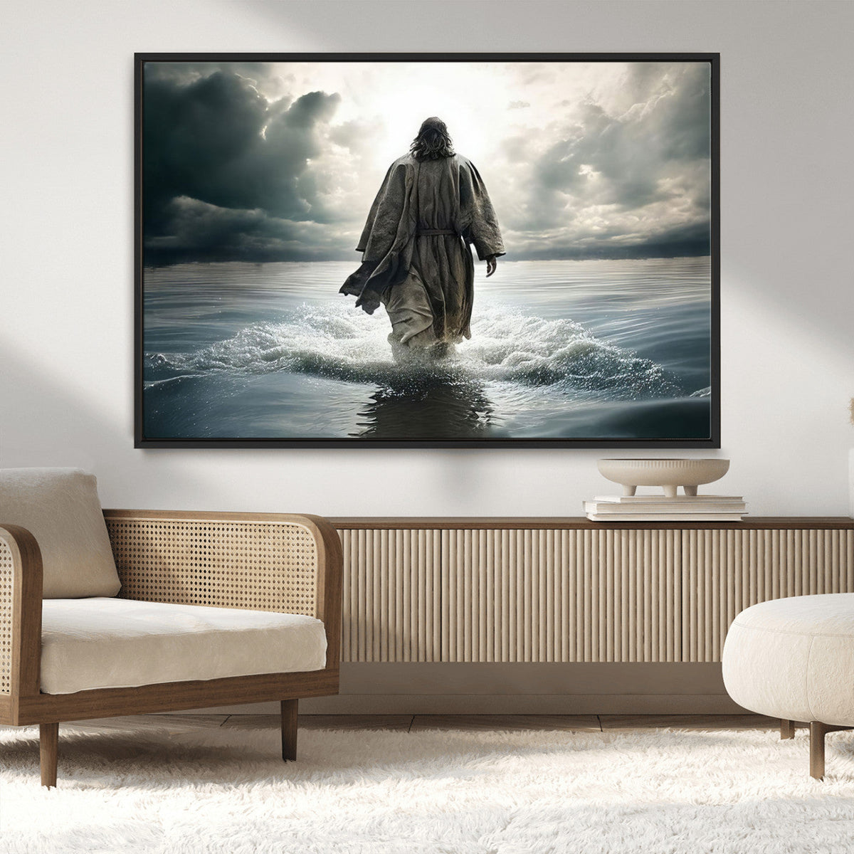 Jesus Walking on Water Wall Art | Canvas Print | Ready to