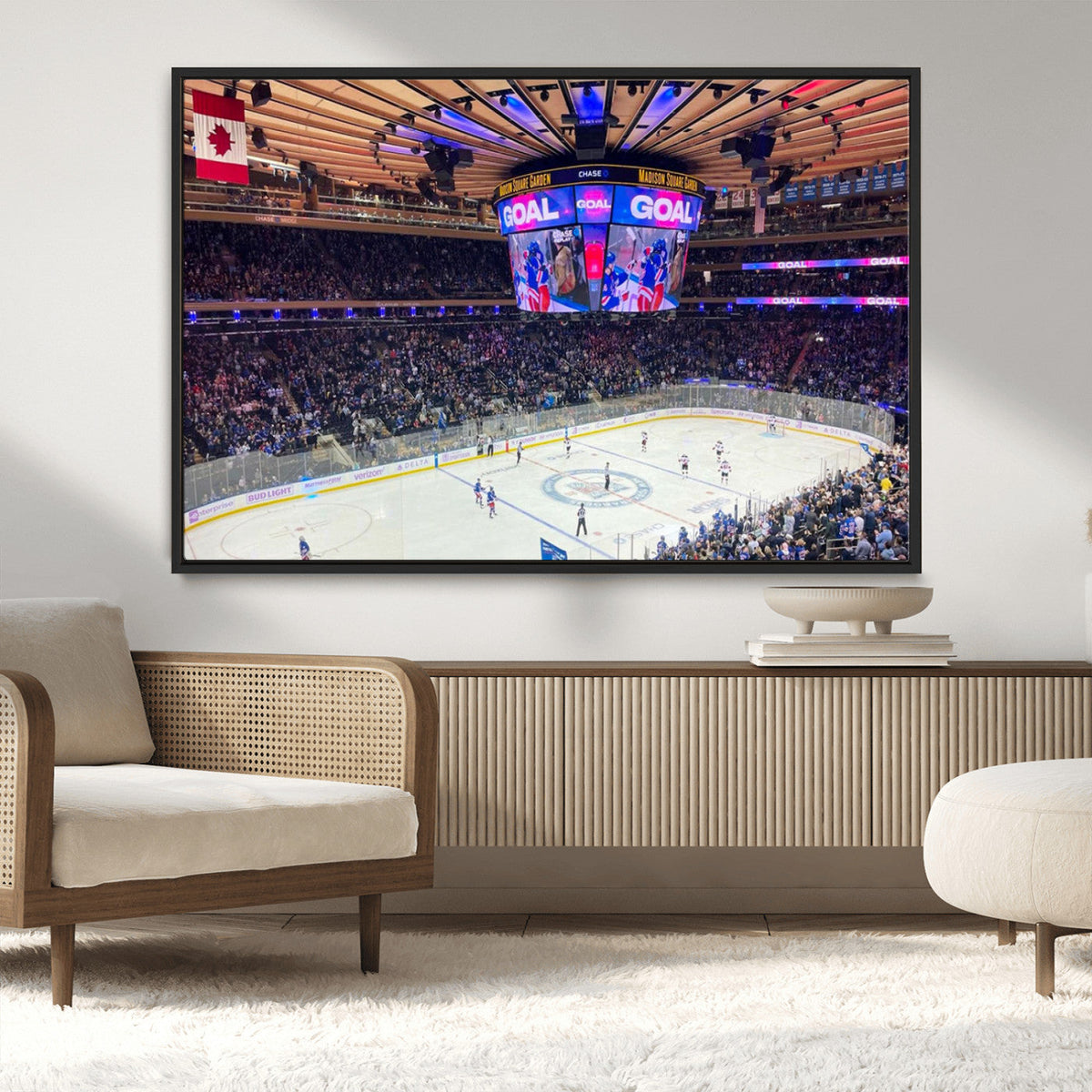 Madison New York Rangers Hockey Stadium Wall Art Canvas