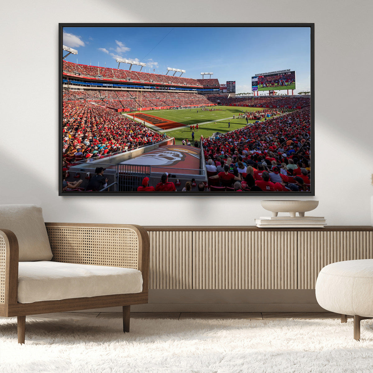 Florida Tampa Raymond James Stadium Wall Art Canvas Print -