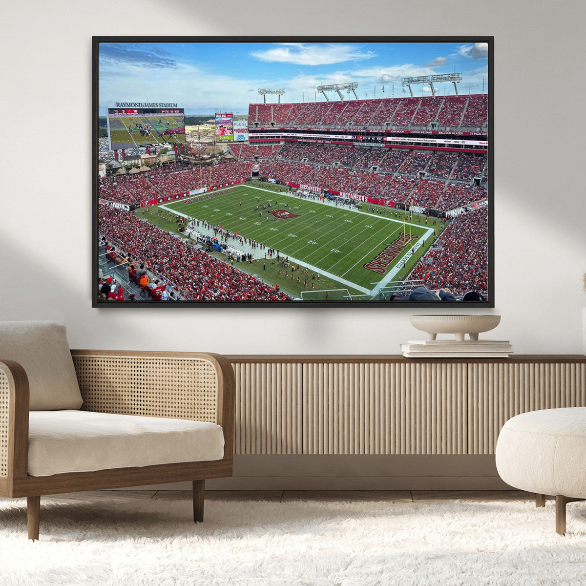 Florida Tampa Raymond James Stadium Wall Art Canvas Print -
