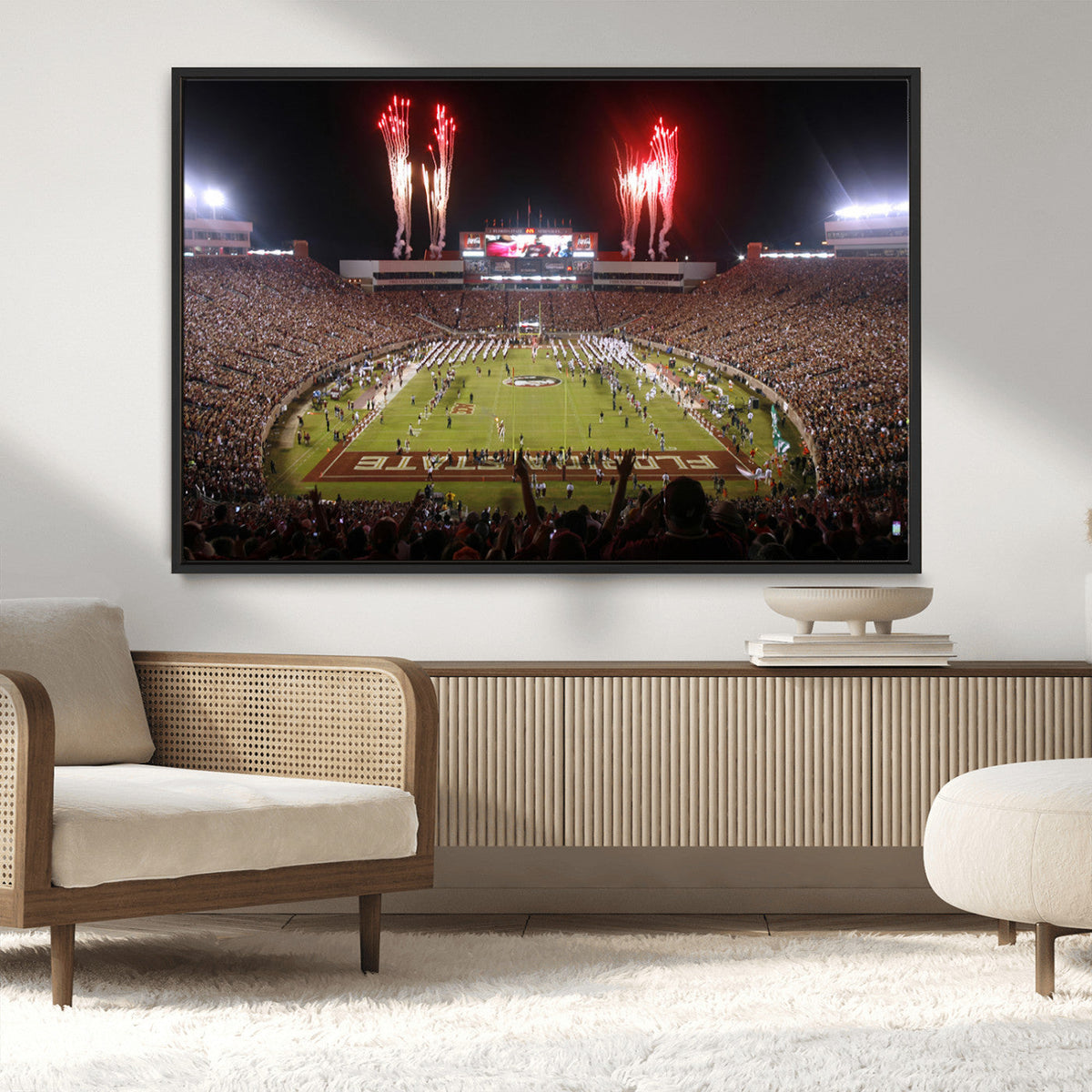 Framed Florida State Seminoles Football Team Print -