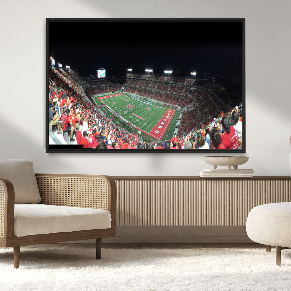 Houston Cougars Football Team Print - Houston TDECU Stadium