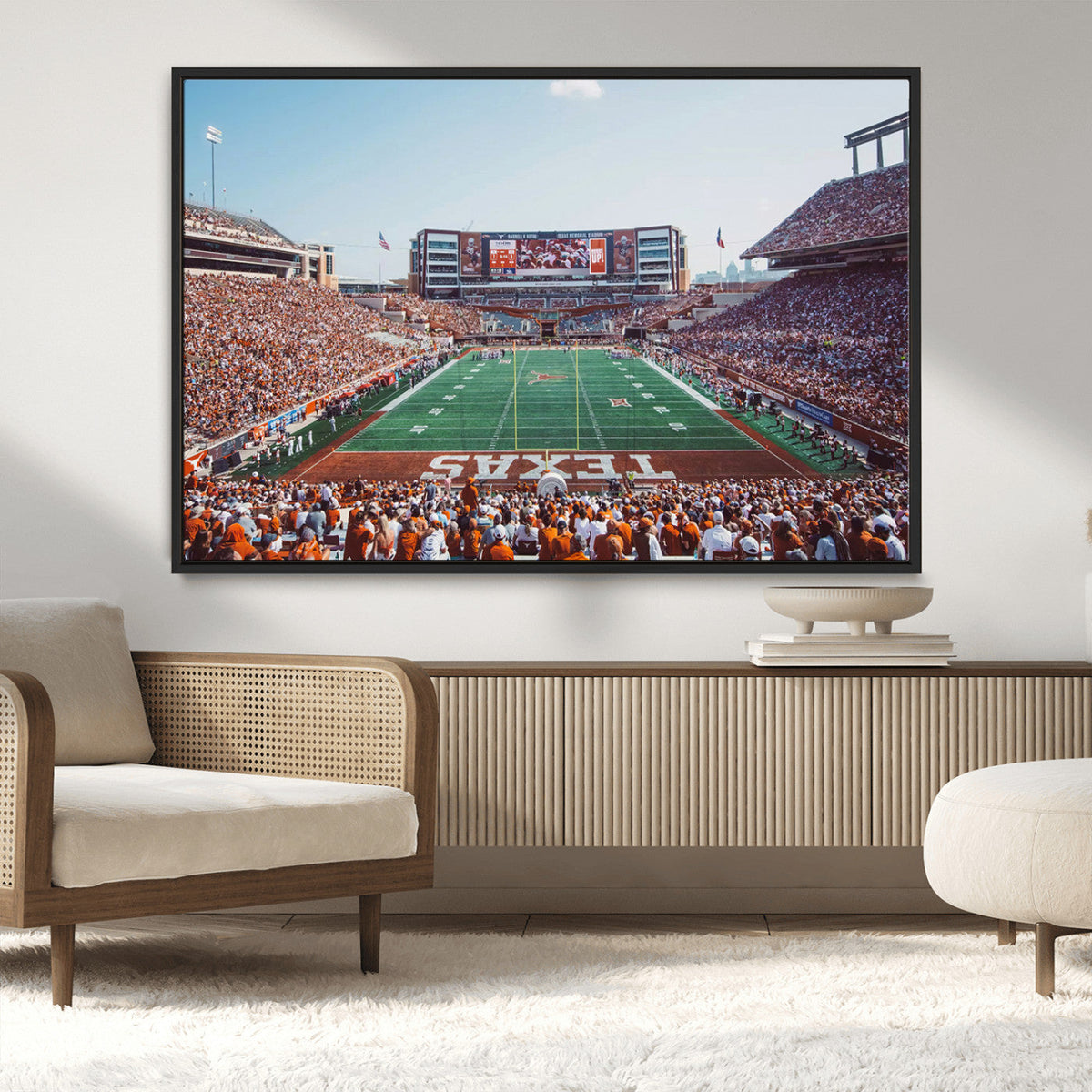 Framed Texas Memorial Stadium Canvas, University of Texas
