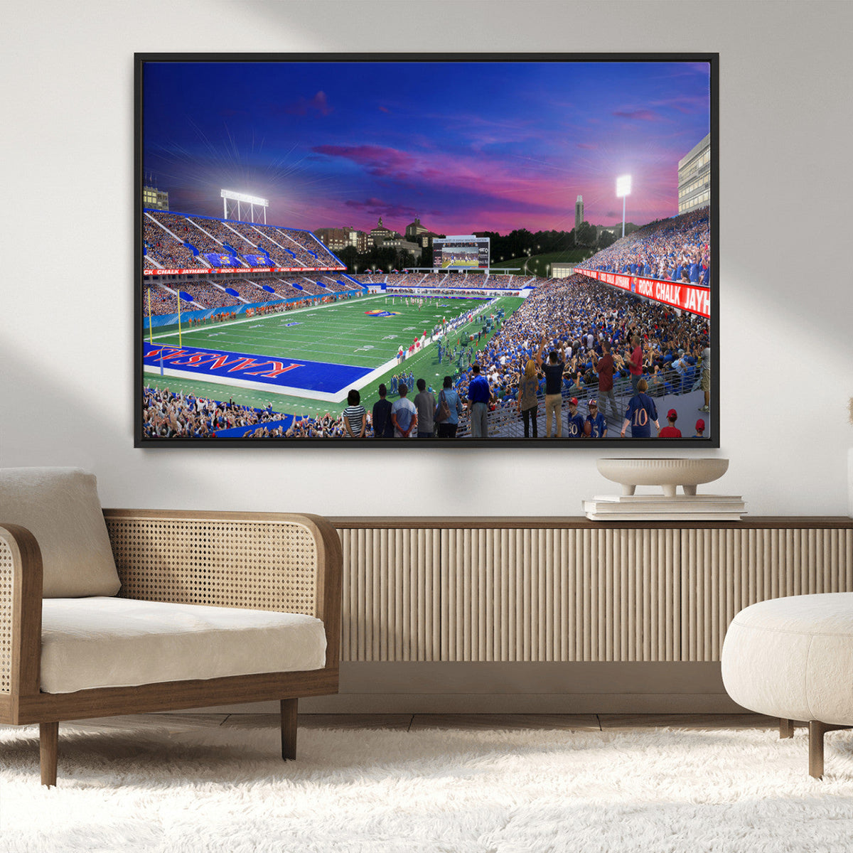 University of Kansas Jayhawks Football Team Print Canvas-