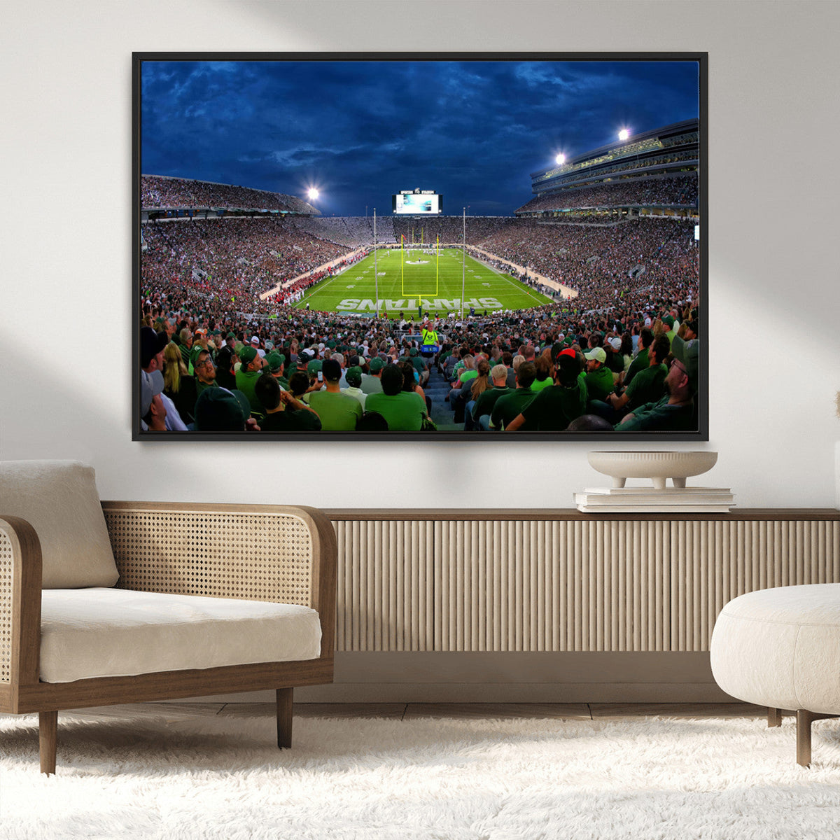 Michigan State Spartans Football Team Print - East Lansing