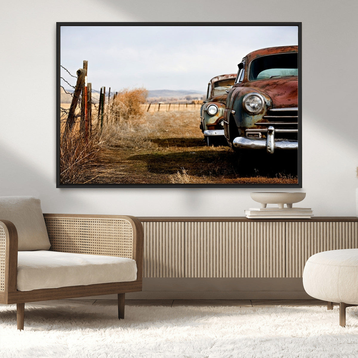 Classic Cars Vintage Wall Art Canvas Print